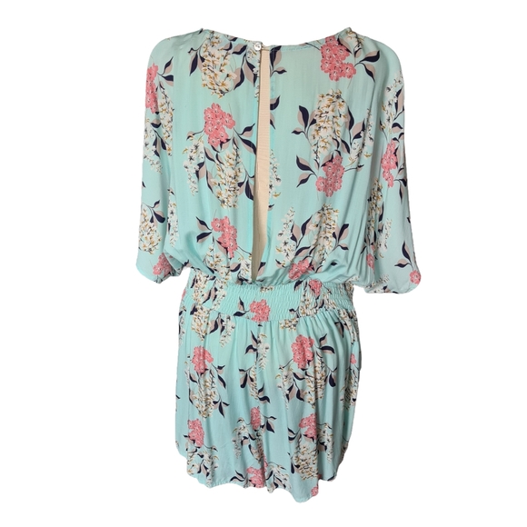 Zen Garden Size L Boho Floral Pastel Blur & Pink Summer Playsuit - Picture 4 of 11